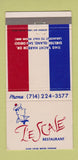 Matchbook Cover - Le Scale Restaurant Shelter Island San Diego CA 30 Strike