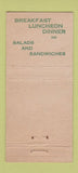 Matchbook Cover - Barbara Deau's Ogunquit ME restaurant WORN 21 Strike Feature