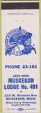 Matchbook Cover - Matchbook Cover Moose Lodge Muskegon MI