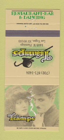 Matchbook Cover - Tramps Las Vegas NV Charlie Chaplin 30 Strike