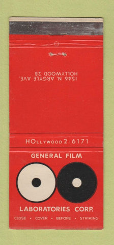 Matchbook Cover - General Film Laboratories Hollywood CA 30 Stick