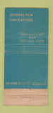 Matchbook Cover - General Film Laboratories Hollywood CA 30 Stick