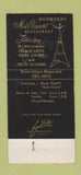 Matchbook Cover - Le Crepe Et Le Steak Richmond VA 30 Strike