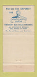 Matchbook Cover - Handy Andy Labor New York City Temp Labor WEAR 30 Strike