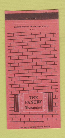 Matchbook Cover - The Pantry Restaurant Portland OR 30 Strike