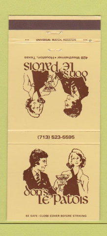 Matchbook Cover - Don's Le Patois Houston TX 30 Strike