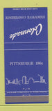 Matchbook Cover Colonnade Executive Conference Pittsburgh PA 1964 WEAR 30 Strike