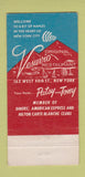 Matchbook Cover - Vesuvio Restaurant New York City WEAR 30 Strike