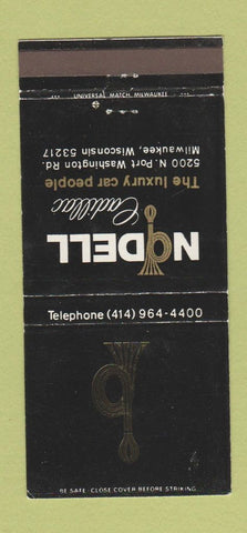 Matchbook Cover - Nodell Cadillac Milwaukee WI WEAR 30 Strike