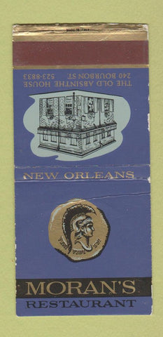 Matchbook Cover - Moran's Restaurant New Orleans LA BOBTAIL 30 Strike