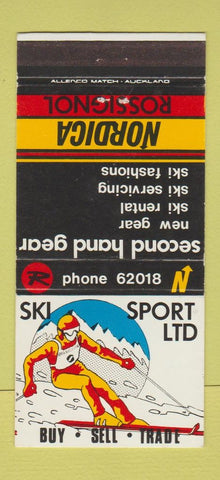 Matchbook Cover - Nordica Rossingnol Skiing New Zealand 30 Strike