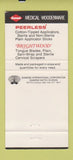 Matchbook Cover - Diamond Medical Woodenware  30 Strike