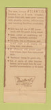 Matchbook Cover - Atlantis Lodge Atlantic Beach NC 30 Strike