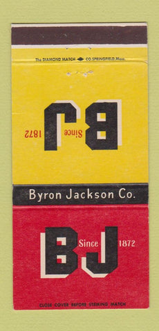 Matchbook Cover - Byron Jackson Pumps oil field equipment 30 Strike