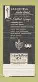 Matchbook Cover - Executive Motor Hotel Kansas City MO 30 Strike