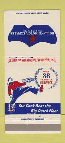 Matchbook Cover - Holland Motor Trucking Holland MI 30 Strike