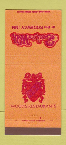 Matchbook Cover Sock o the Walk Wood's Restaurant Boise Twin Falls ID 30 Strike