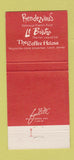 Matchbook Cover - Cafe Picardy Hotel Muehlebach Kansas City MO 30 Strike