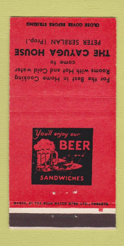 Matchbook Cover - Cayuga House  Cayuga ON 30 Strike