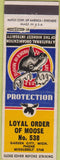 Matchbook Cover - Matchbook Cover Moose Lodge Garden City MI WORN