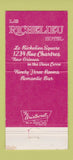 Matchbook Cover - Le Richelieu Hotel New Orleans LA 30 Strike