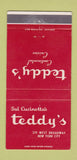 Matchbook Cover - Teddy's Restaurant New York City 30 Strike