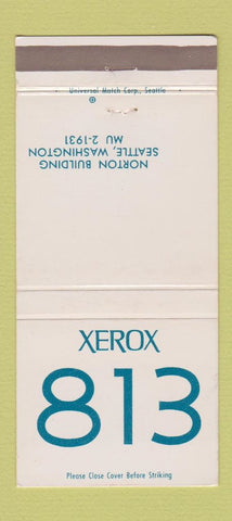 Matchbook Cover - Xerox 813 Seattle WA 30 Strike
