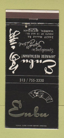 Matchbook Cover - Enbu Japanese Restaurant Warren MI 30 Strike