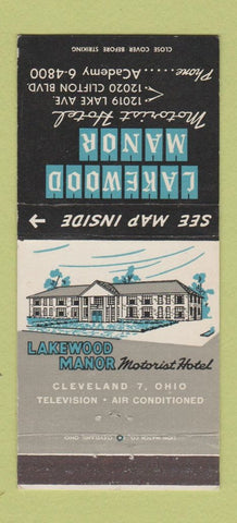 Matchbook Cover - Lakewood Manor Motor Hotel Cleveland OH  30 Strike