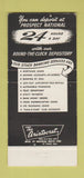 Matchbook Cover - Prospect National Bank Trenton NJ WEAR 30 Strike