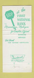 Matchbook Cover - First National Bank Manistique MI 30 Strike