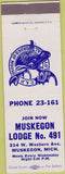 Matchbook Cover - Matchbook Cover Moose Lodge Muskegon MI