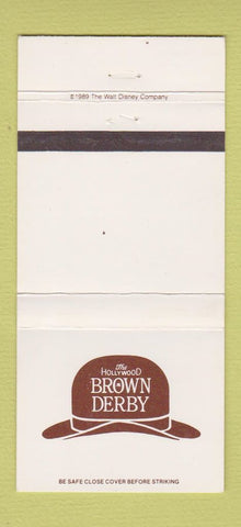 Matchbook Cover - Brown Derby Hollywood CA Walt Disney 30 Strike