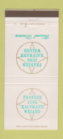 Matchbook Cover - Franzen Jung Kaufmann Weiand Funeral  30 Strike