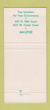 Matchbook Cover - Franzen Jung Kaufmann Weiand Funeral  30 Strike