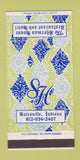 Matchbook Cover - Sherman House Hotel Restaurant Batesville IN 30 Strike