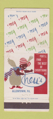 Matchbook Cover - Hess's Allentown PA 30 Strike