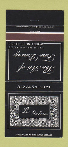 Matchbook Cover - La Galerie Wheeling IL 30 Strike