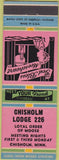 Matchbook Cover - Matchbook Cover Moose Lodge Chisholm MN WEAR