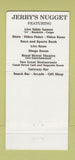 Matchbook Cover - Jerry's Nugget Las Vegas NV casino 30 Strike