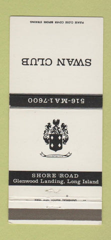 Matchbook Cover - Swan Club Glenwood Landing LI NY 30 Strike