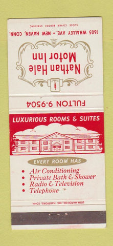 Matchbook Cover - Nathan Hale Motor Inn New Haven CT 30 Strike