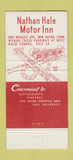 Matchbook Cover - Nathan Hale Motor Inn New Haven CT 30 Strike