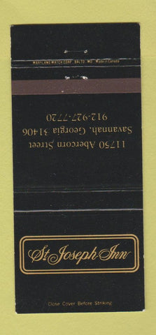 Matchbook Cover - St Joseph Inn Savannah GA 30 Strike