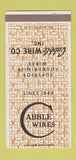 Matchbook Cover - Cabble Wires Brooklyn NY Fourdrinier SAMPLE 30 Strike