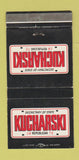 Matchbook Cover - Ed Kucharski Secretary of State IL Illinois WEAR 30 Strike