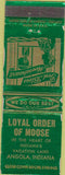 Matchbook Cover - Matchbook Cover Moose Lodge Angola IN