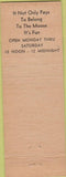 Matchbook Cover - Matchbook Cover Moose Lodge Angola IN