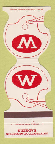 Matchbook Cover - Wisconsin Badgers Football Bank Janesville WI 1979