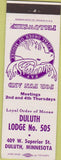Matchbook Cover - Matchbook Cover Moose Lodge Duluth MN